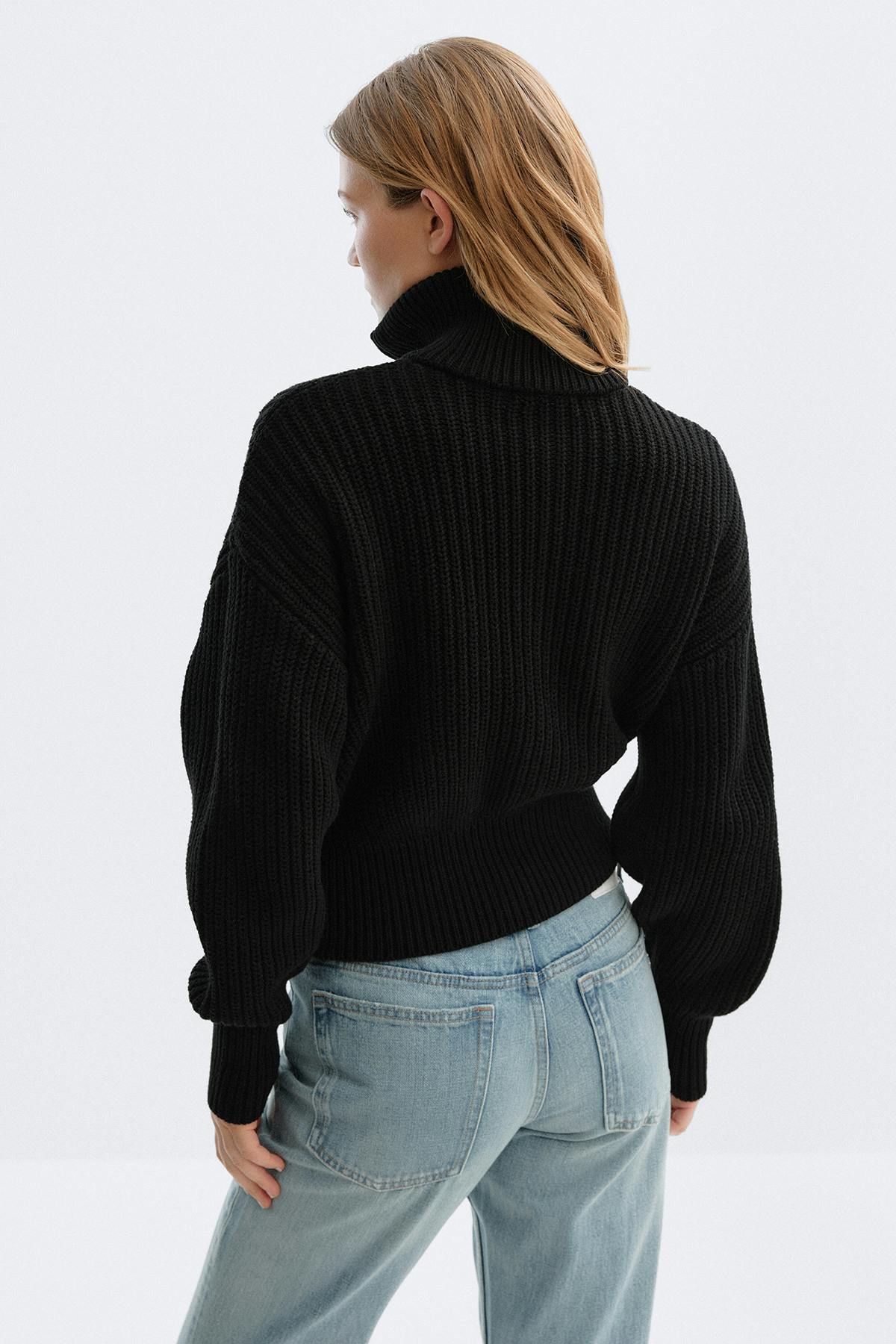 Knitted zip cardigan