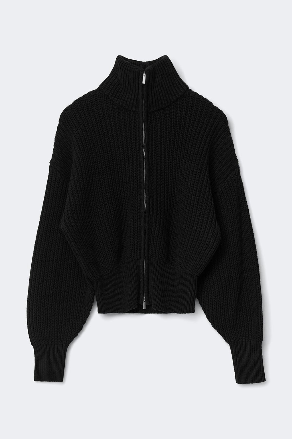 Knitted zip cardigan