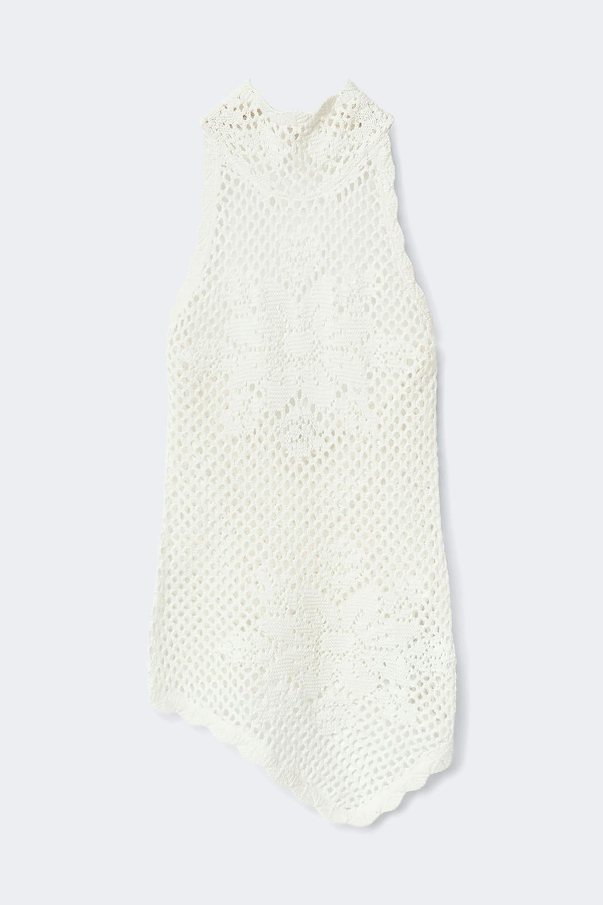 Halterneck knitted singlet