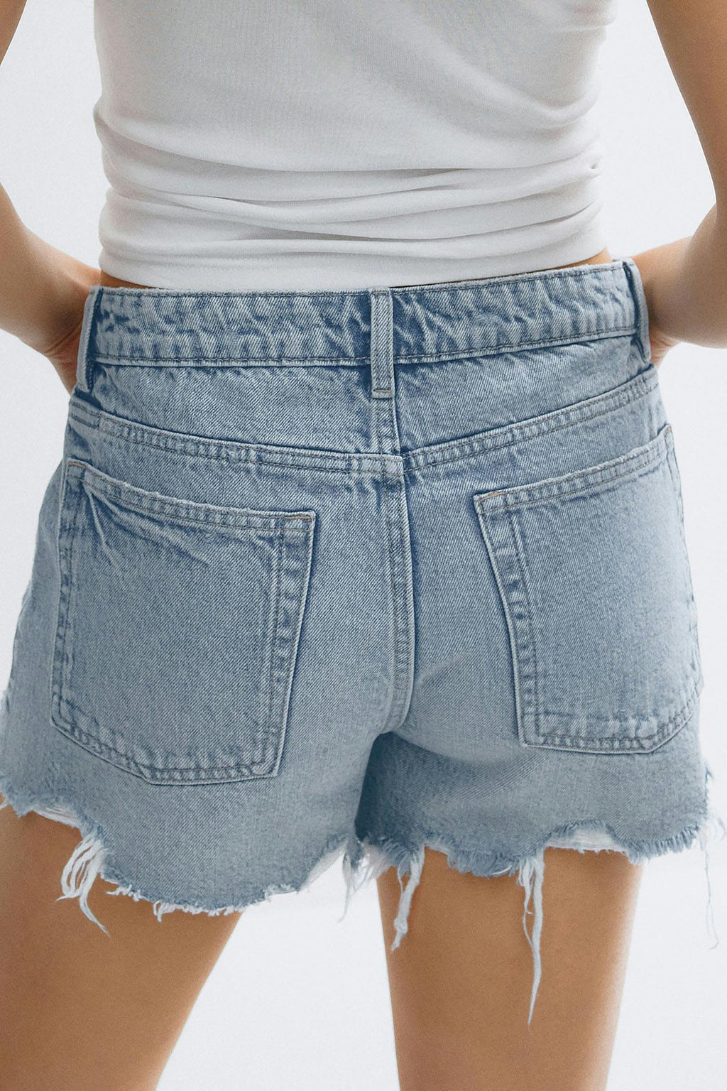 Blue crush denim shorts