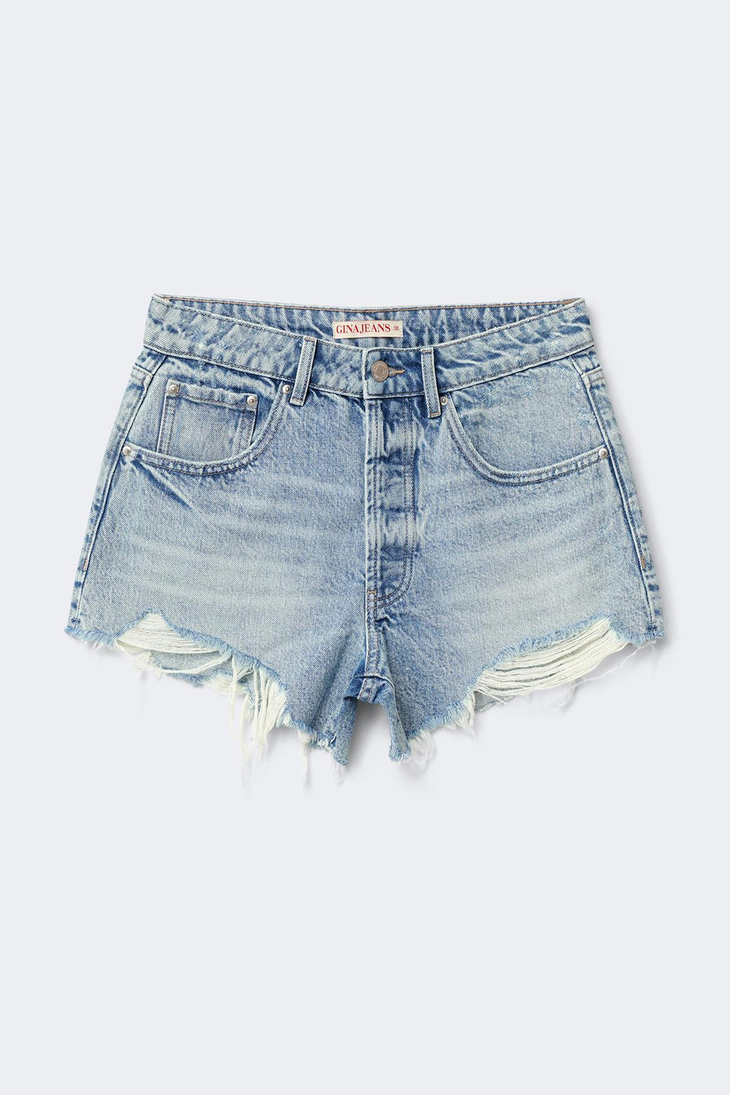 Blue crush denim shorts