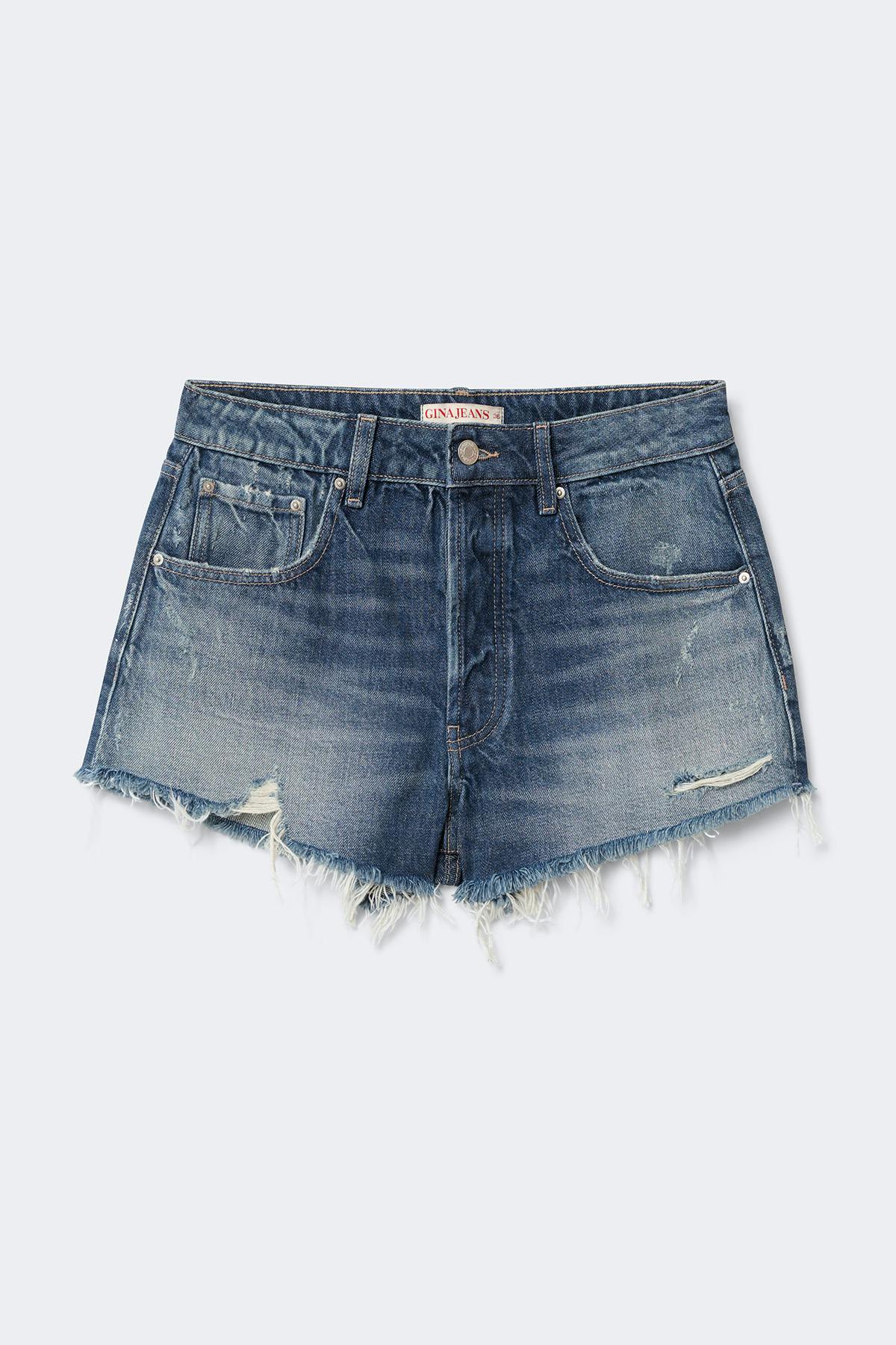 Blue crush denim shorts