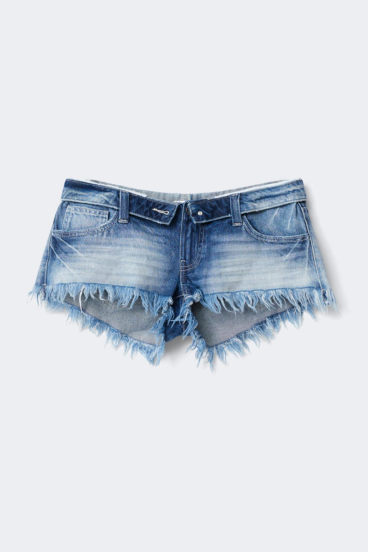 14+ delulu denim shorts