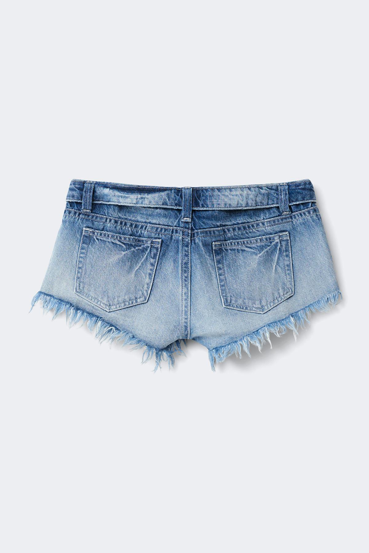 14+ delulu denim shorts