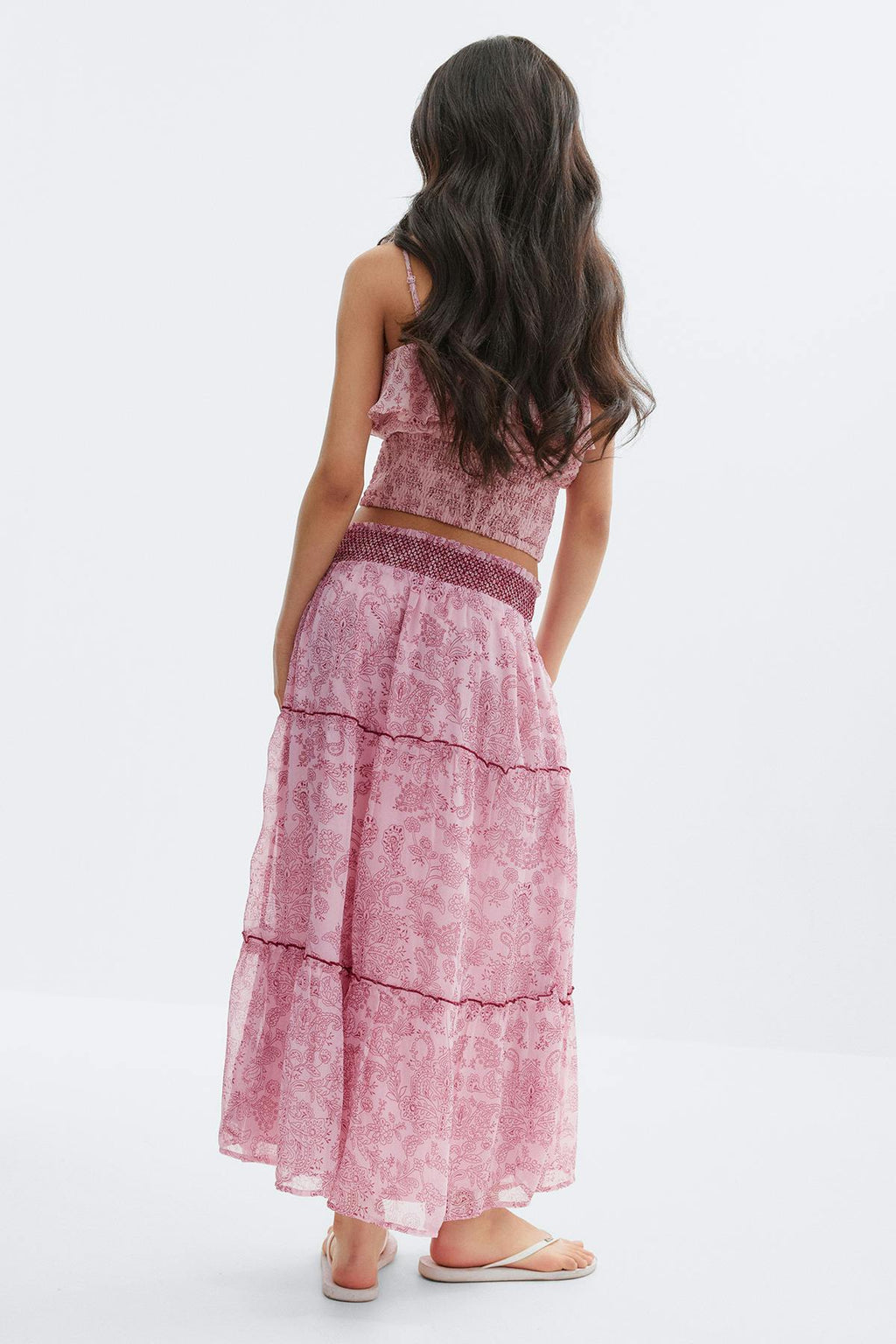 Y chiffon maxi skirt