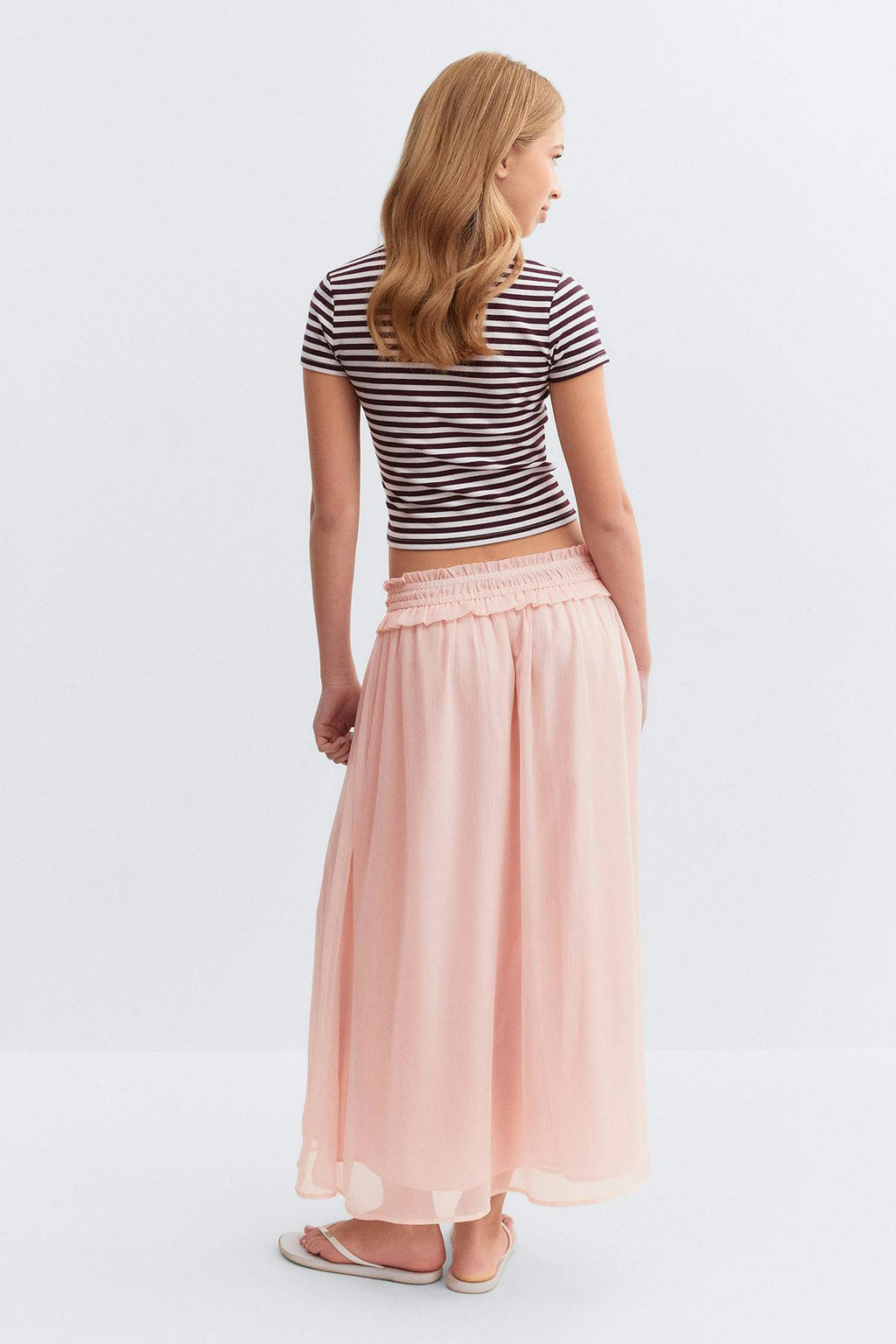 Y tassel chiffon skirt