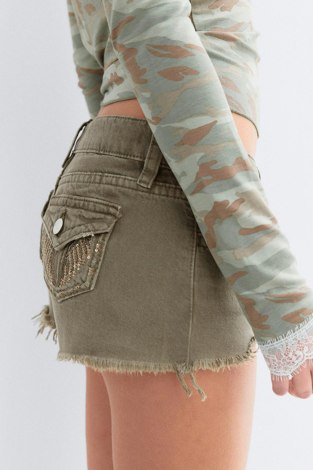 Y jeanique low denim shorts