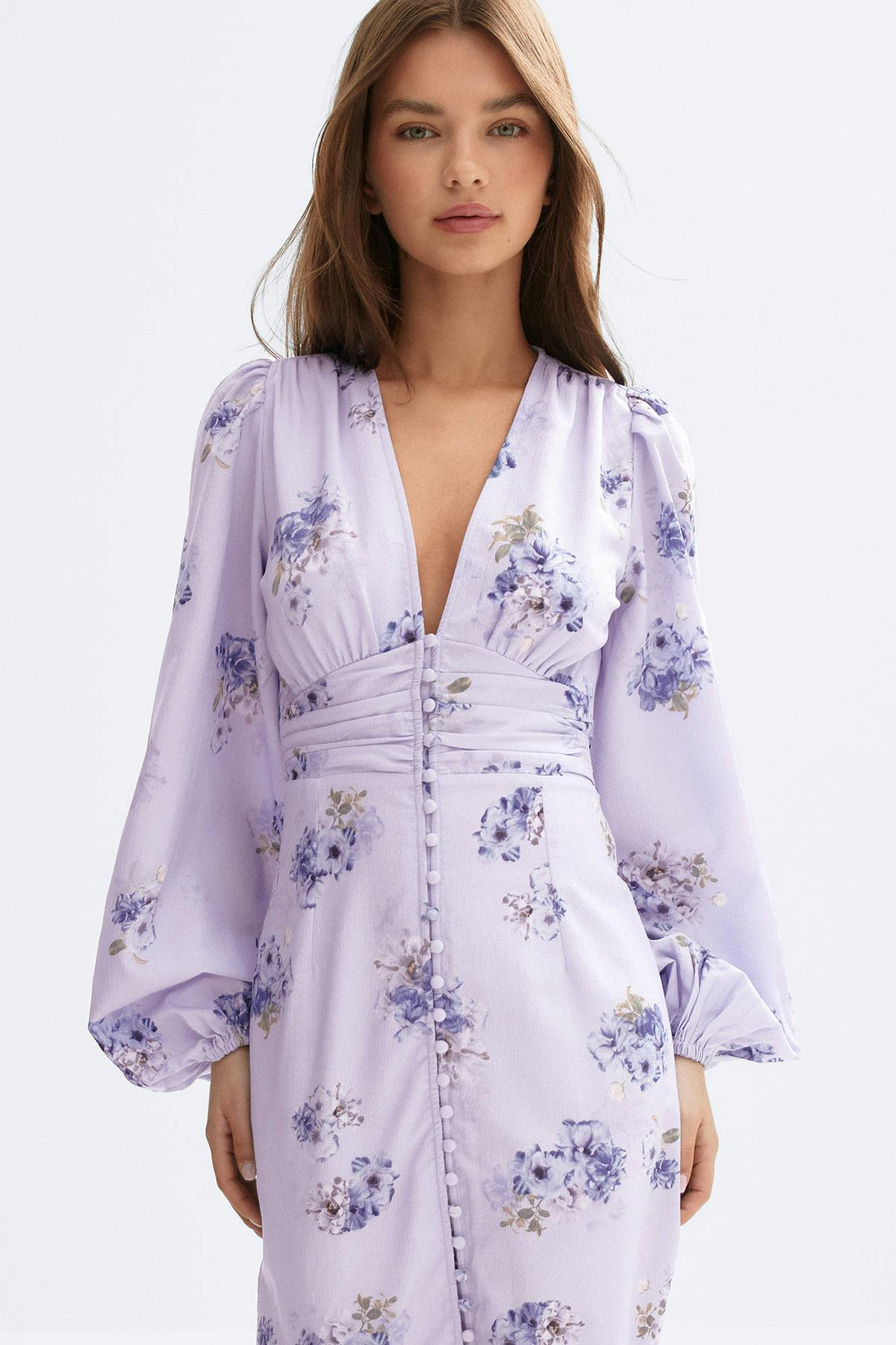 Balloon sleeve dress