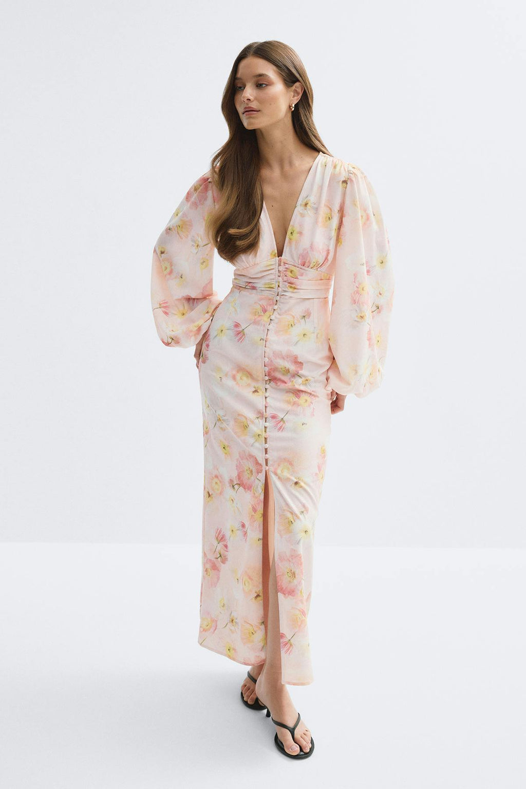 Balloon sleeve dress