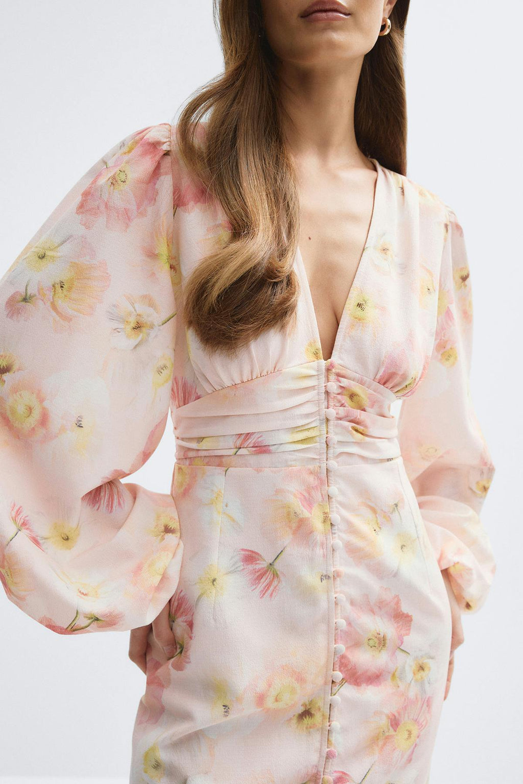 Balloon sleeve dress