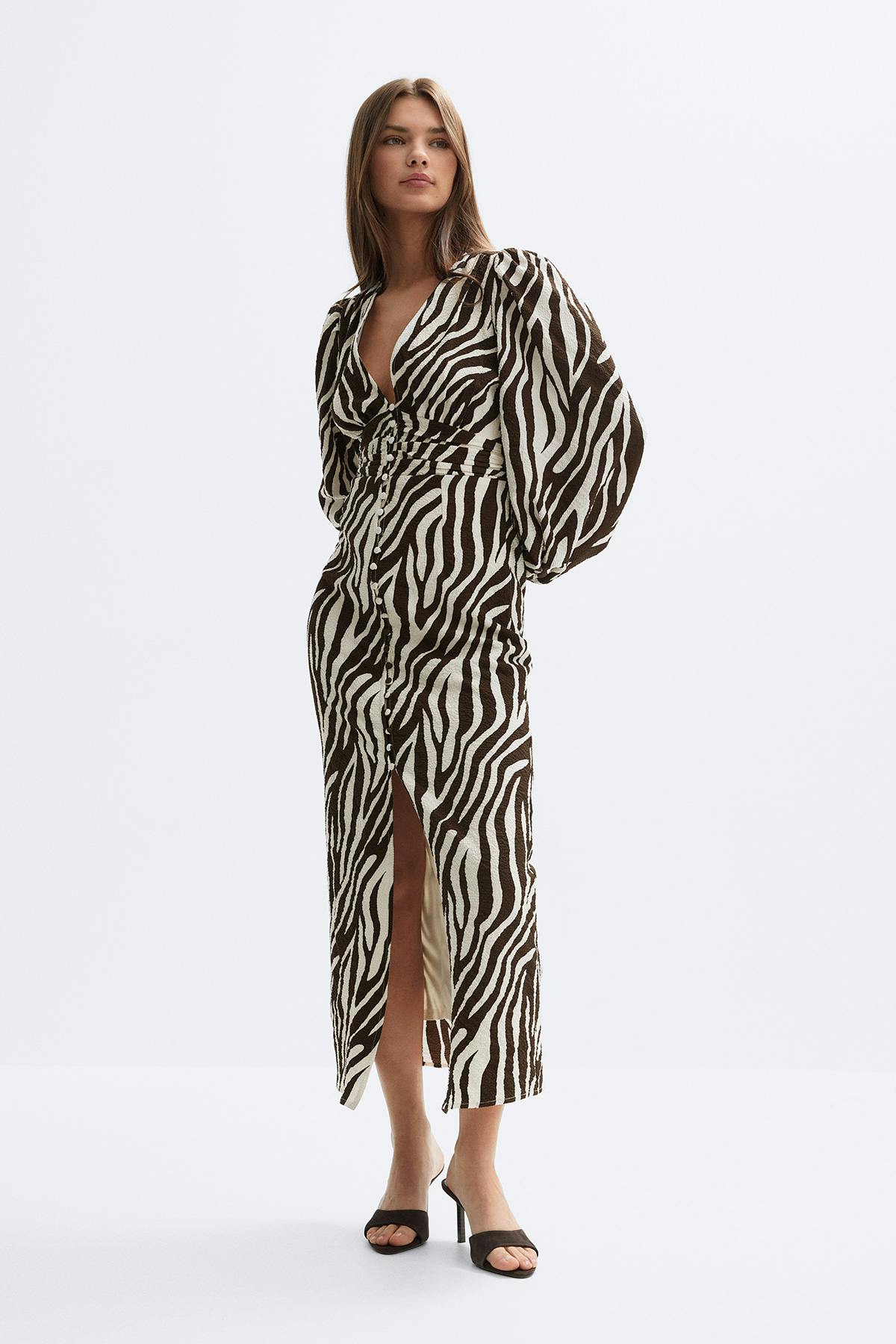Balloon sleeve dress