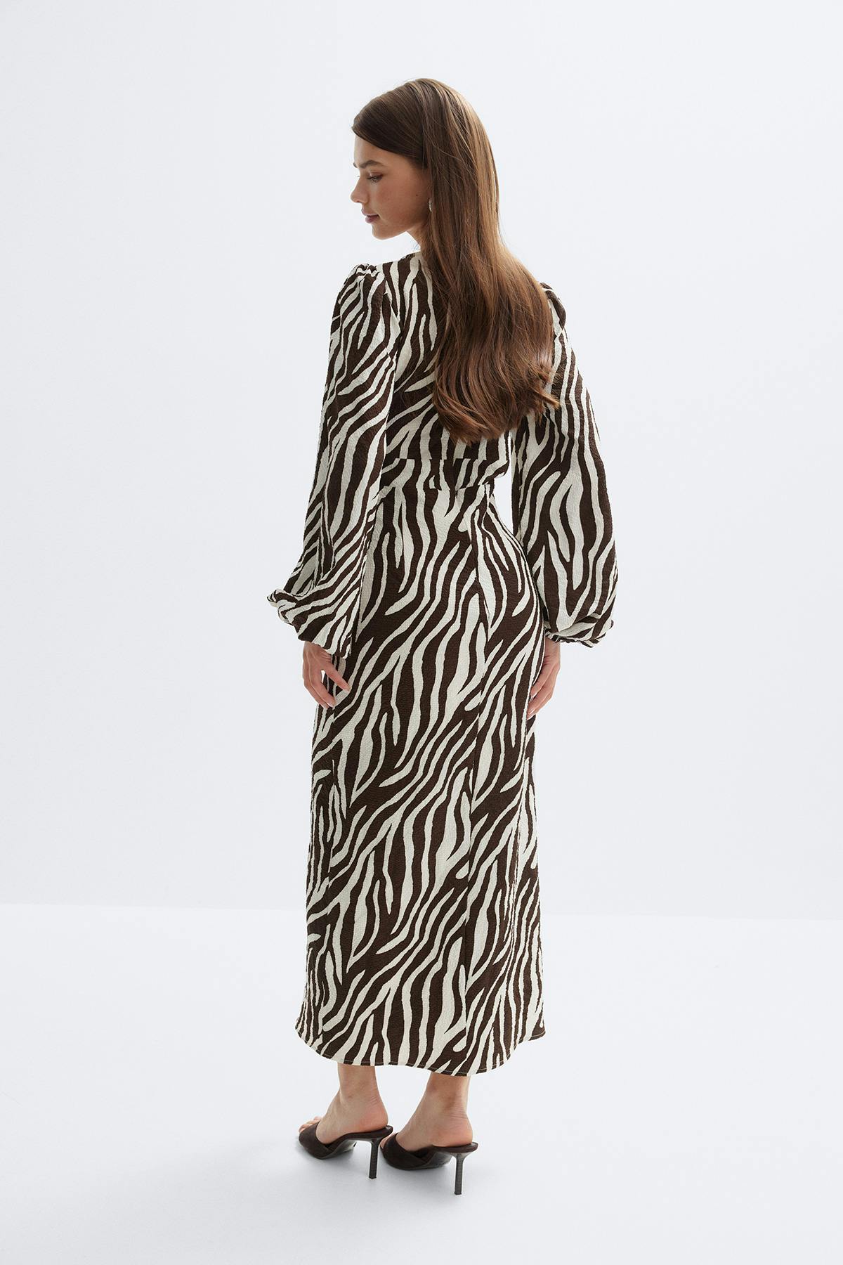 Balloon sleeve dress