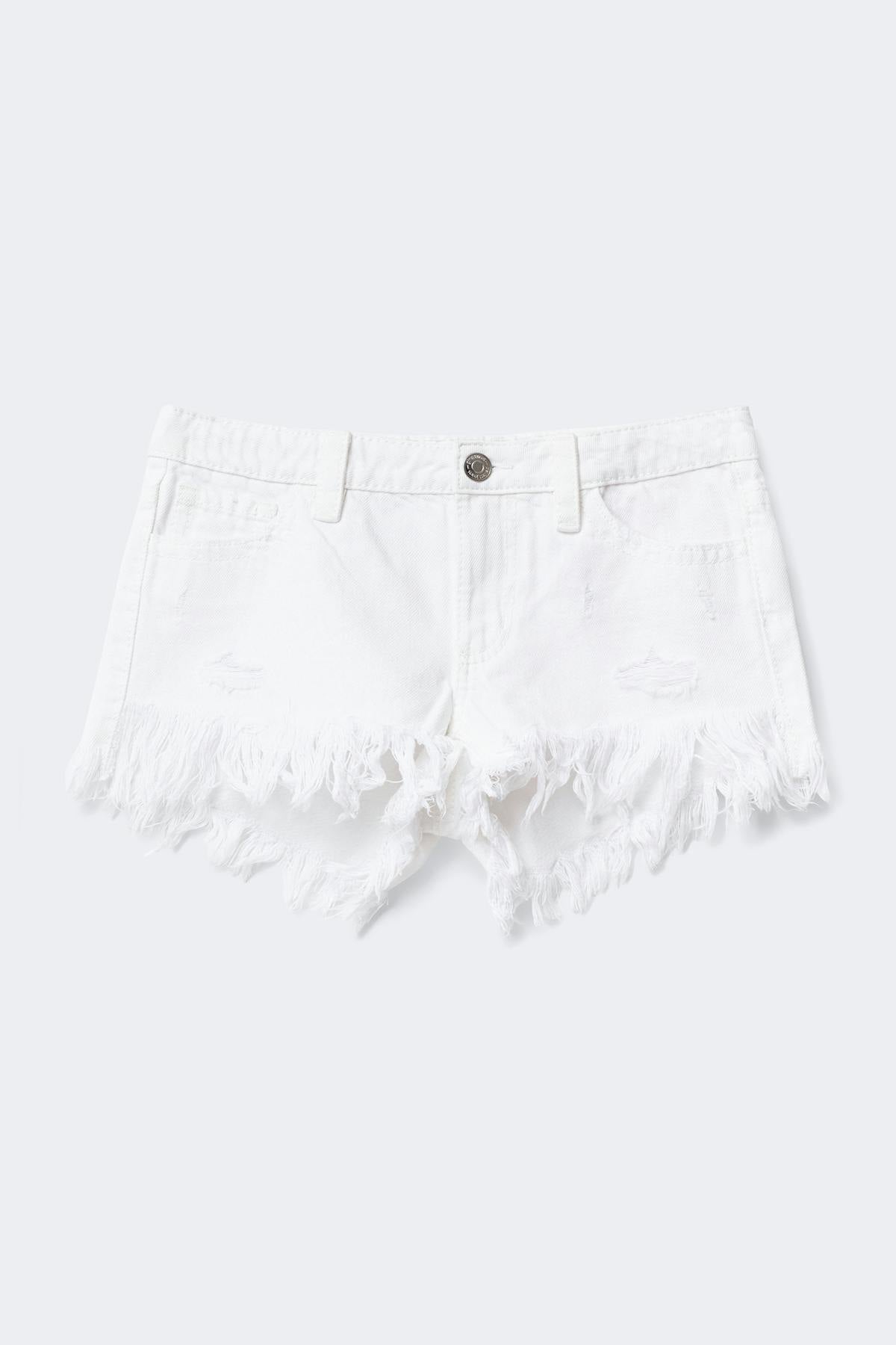 Y ripped g-low denim shorts
