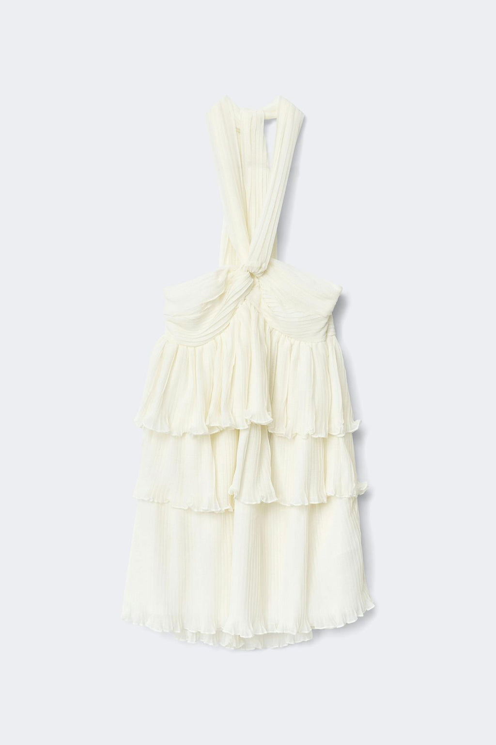 14+ halterneck frill dress