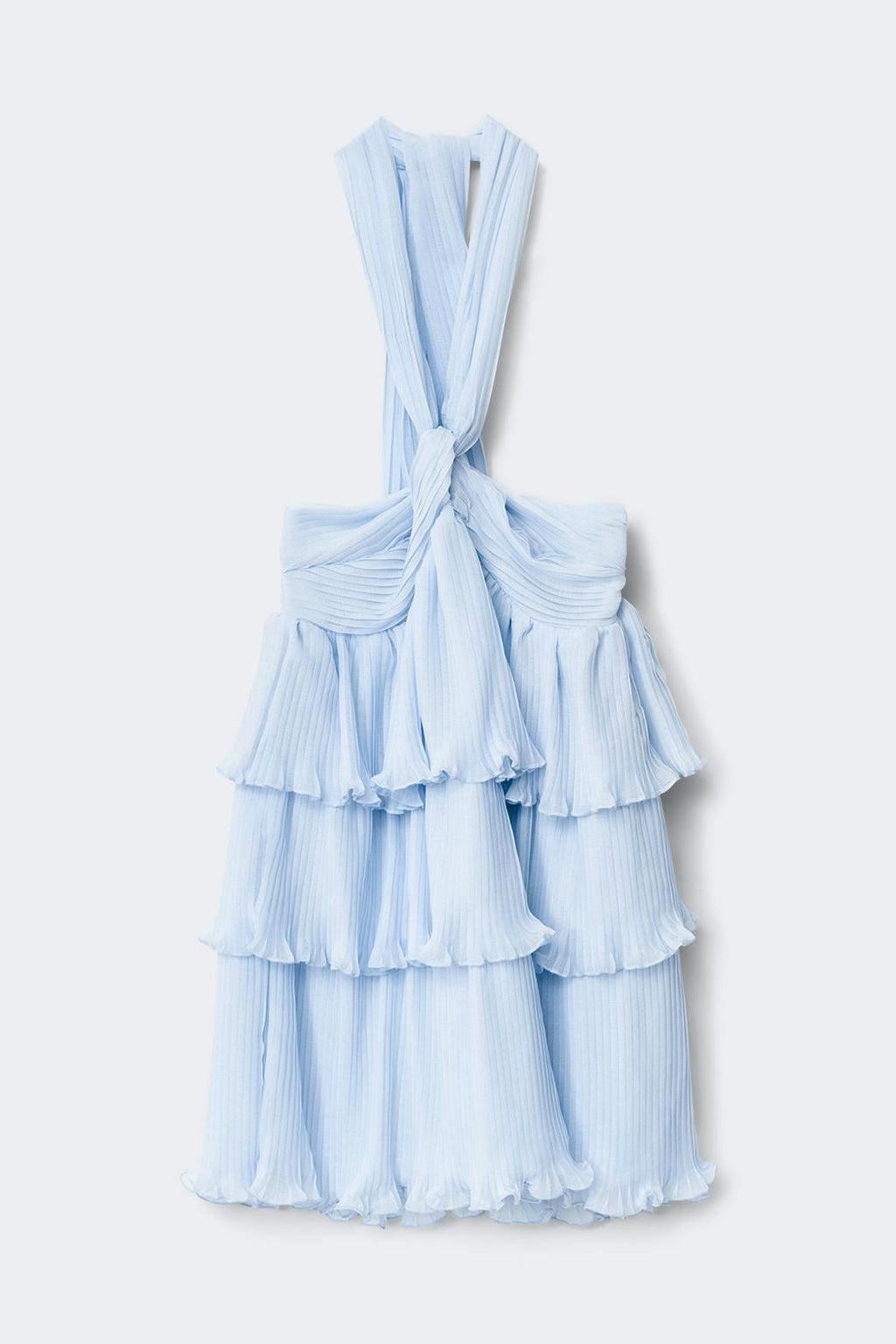 14+ halterneck frill dress