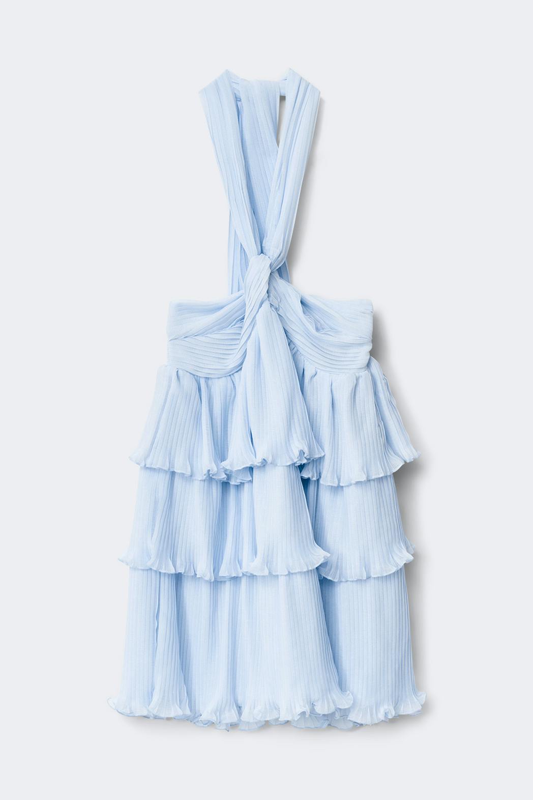 14+ halterneck frill dress