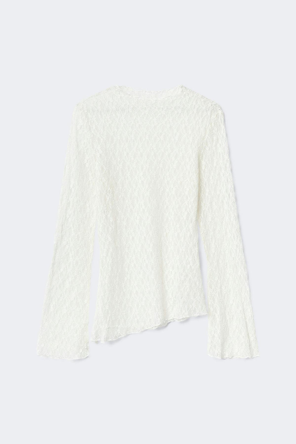 Asymmetric lace top