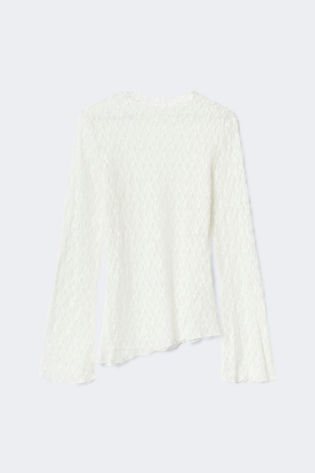Asymmetric lace top