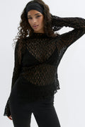 Asymmetric lace top