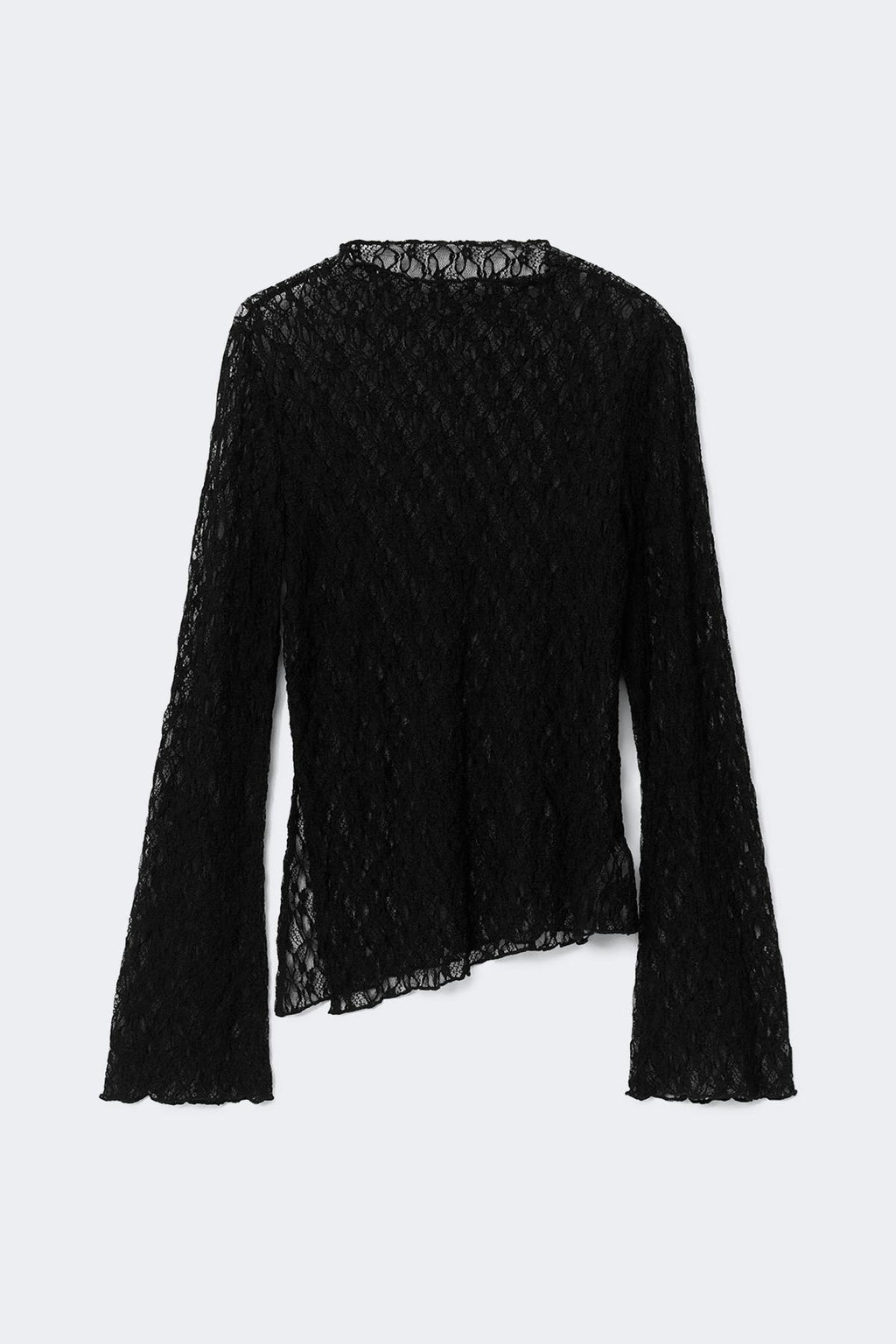 Asymmetric lace top
