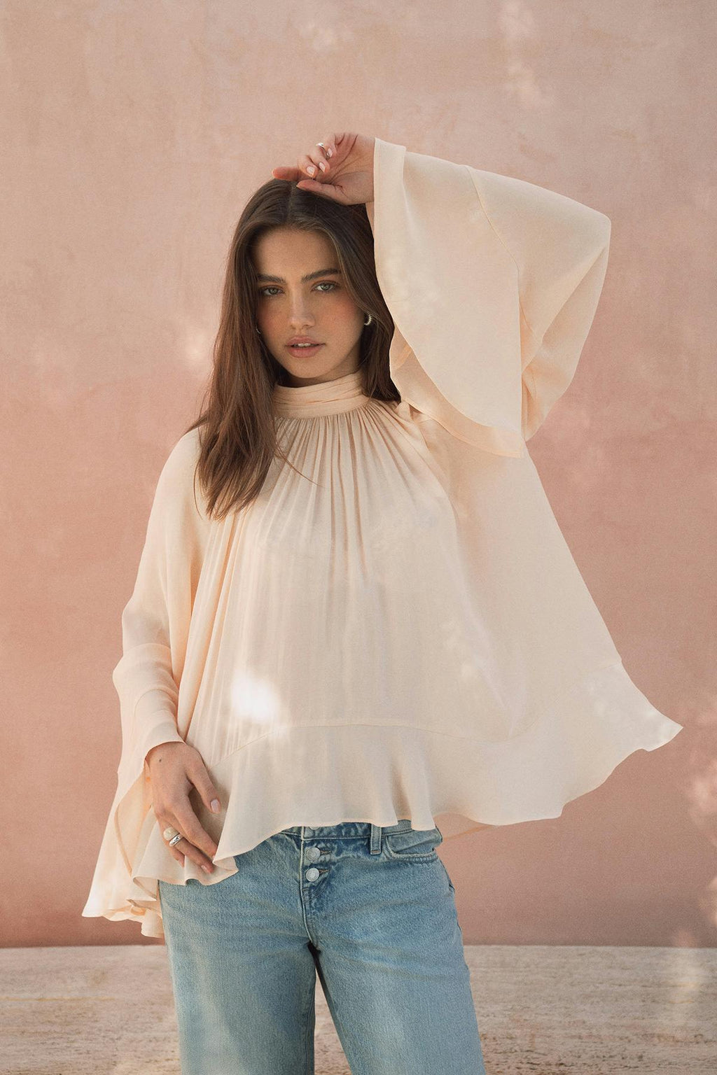 Boho frill blouse