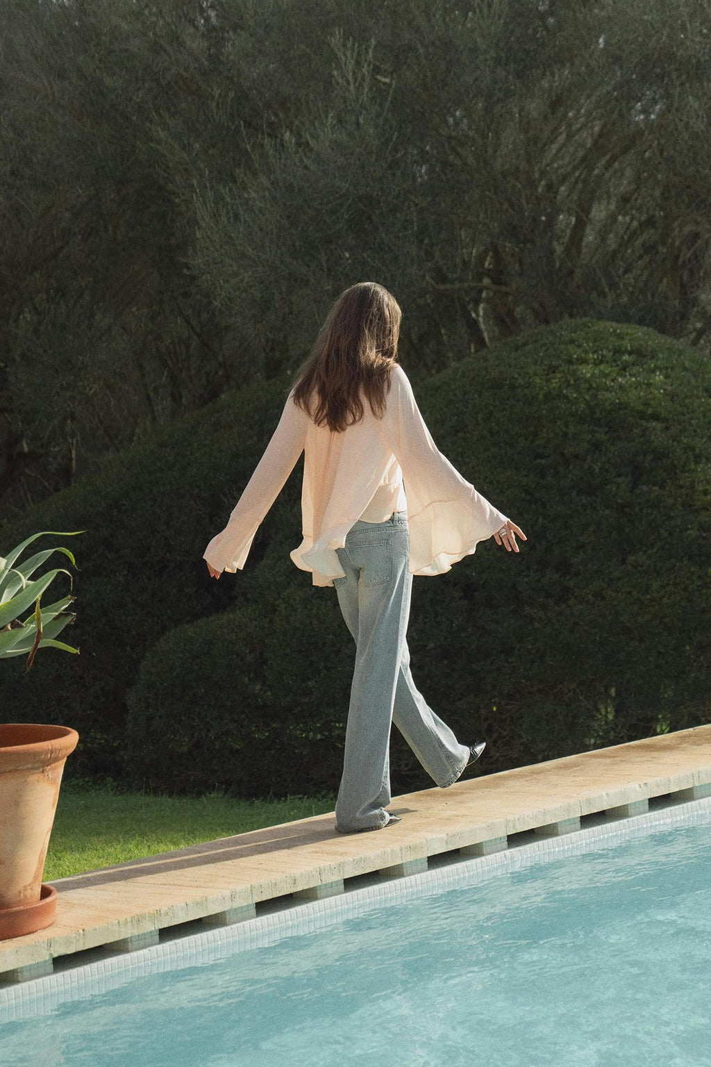 Boho frill blouse
