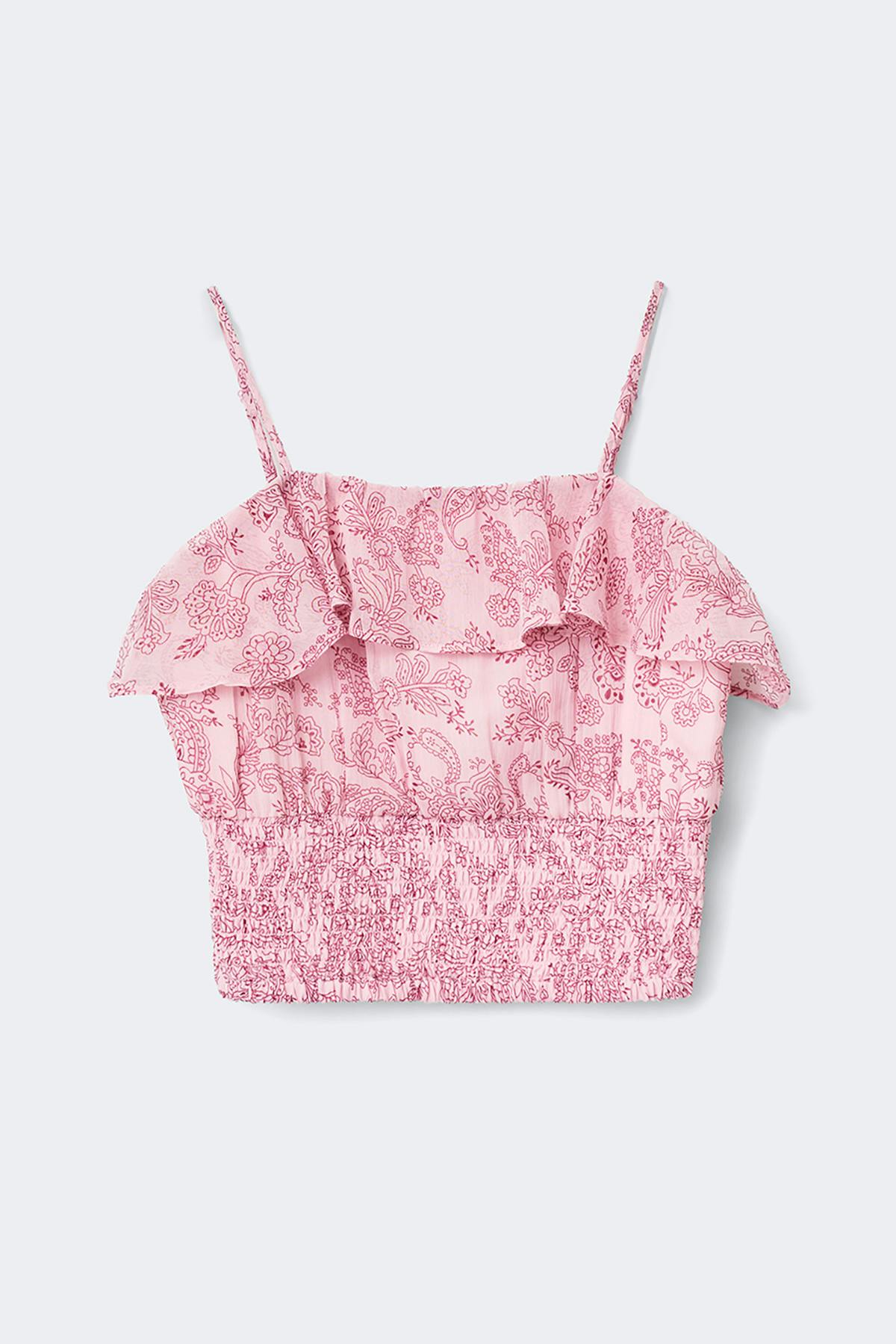 Y chiffon frill singlet