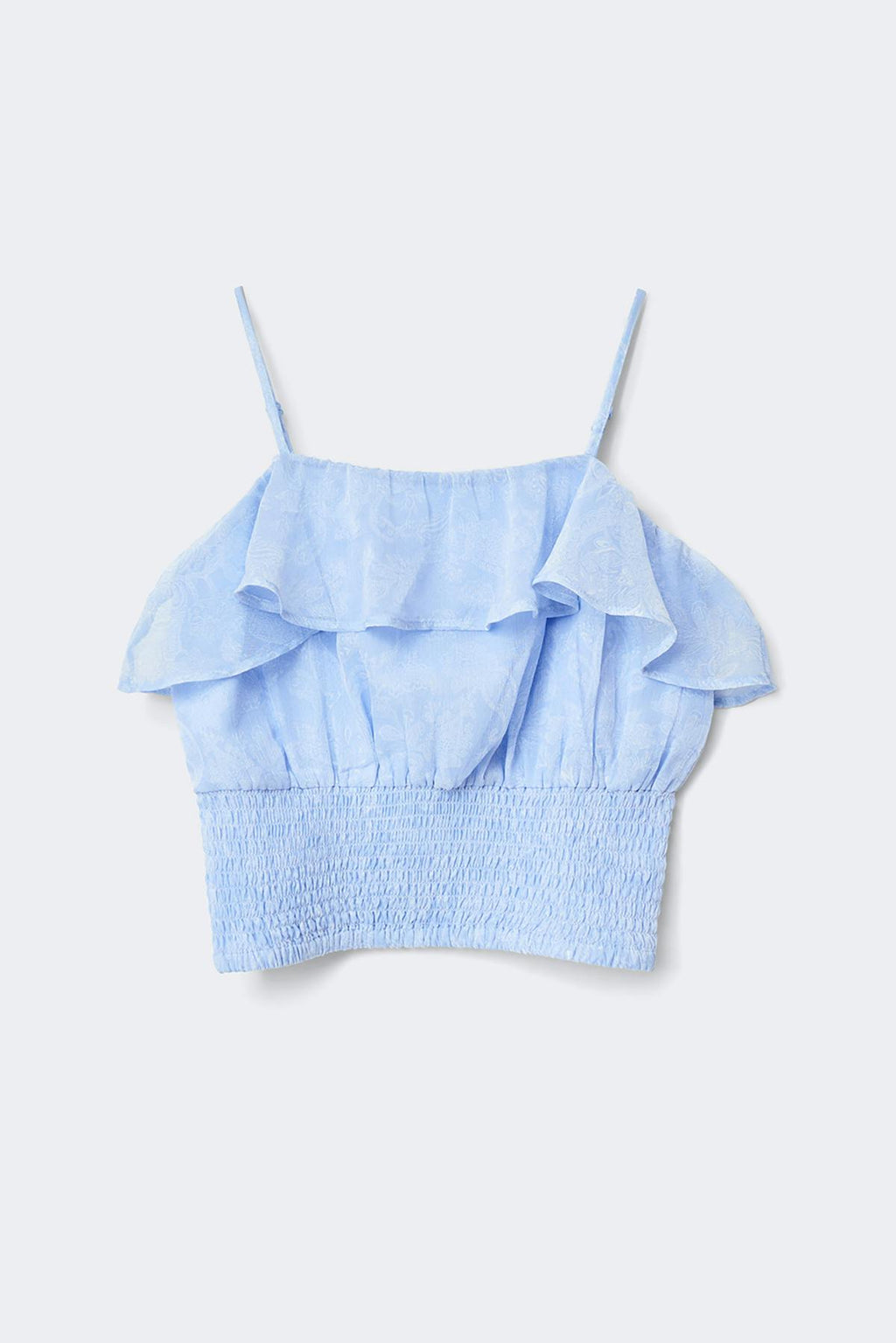 Y chiffon frill singlet