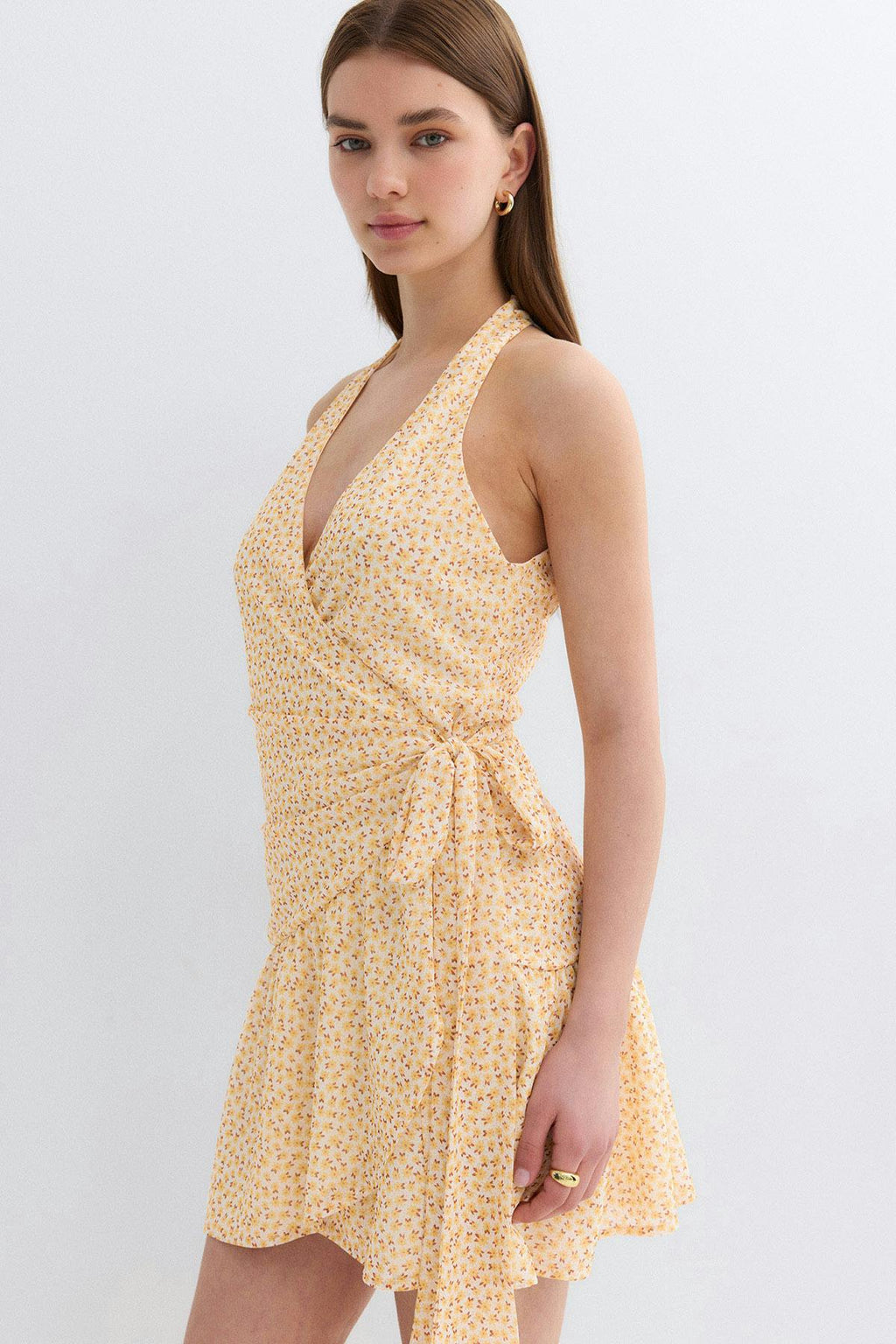 Sheer wrap dress