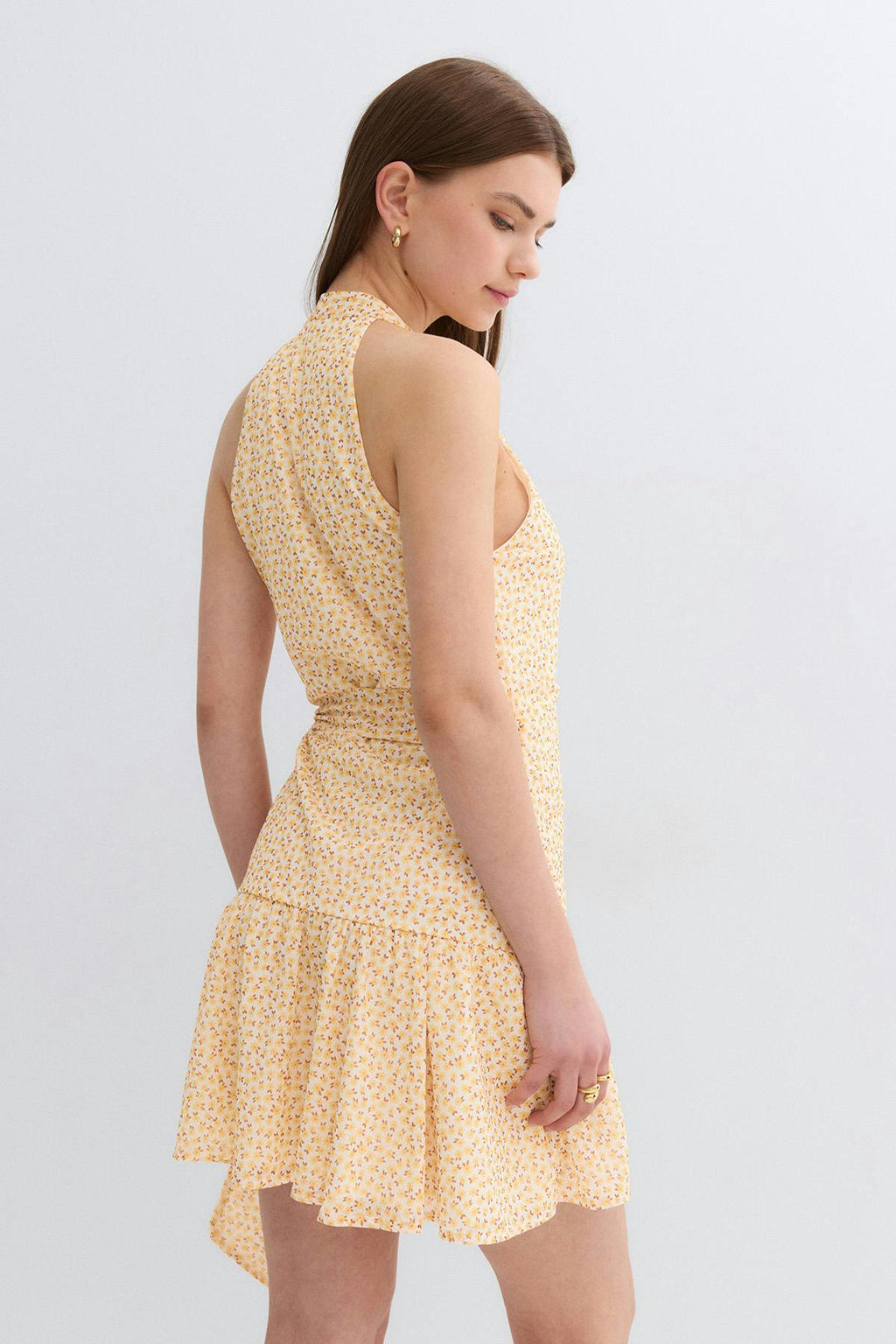 Sheer wrap dress