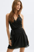 Sheer wrap dress