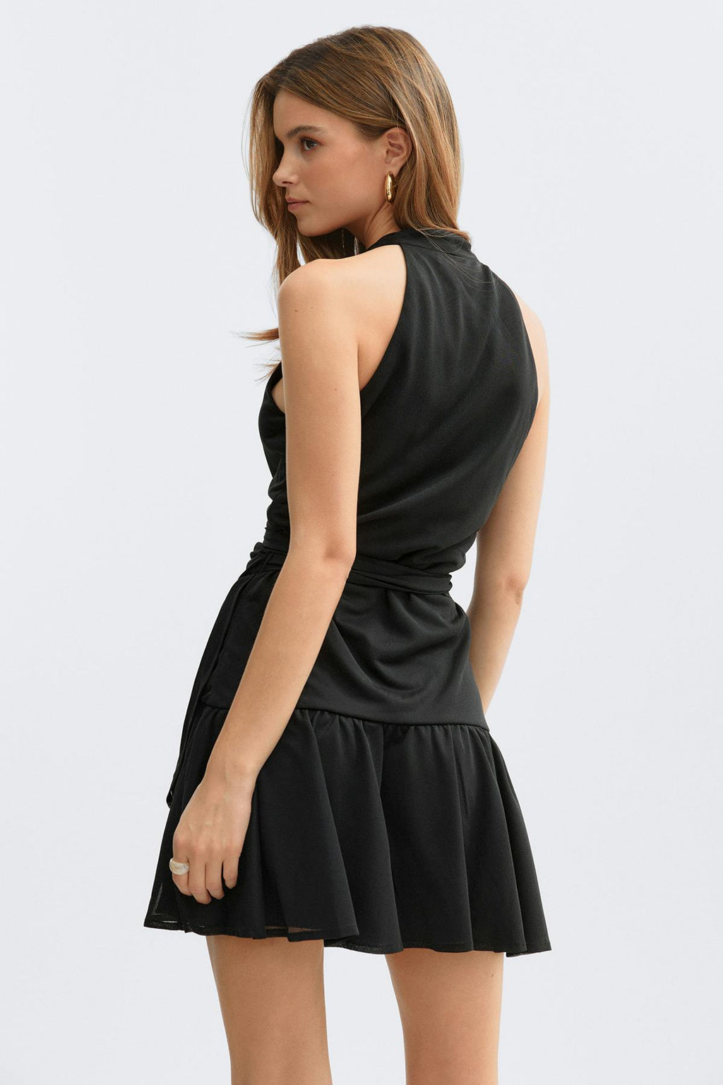 Sheer wrap dress