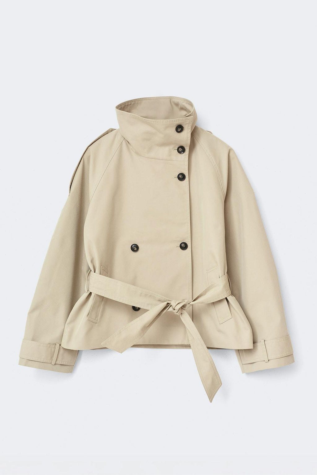 High neck trench jacket