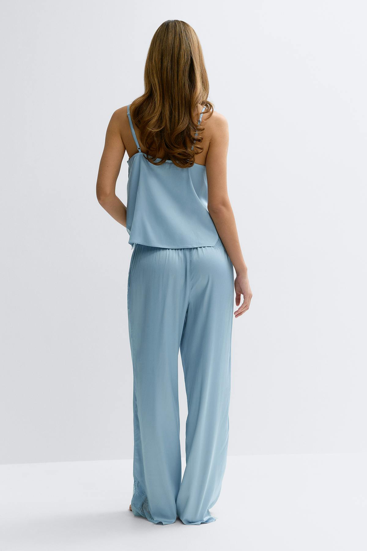 Satin loungewear trousers