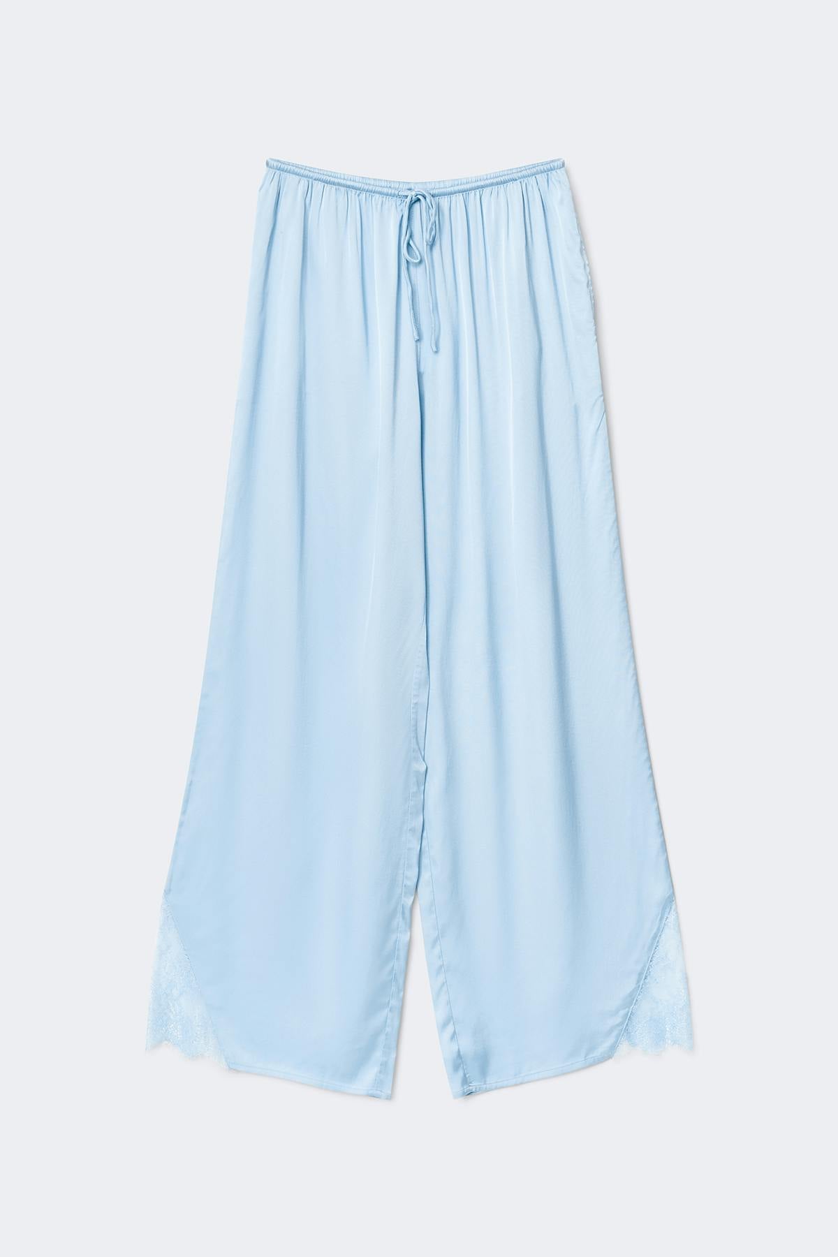 Satin loungewear trousers