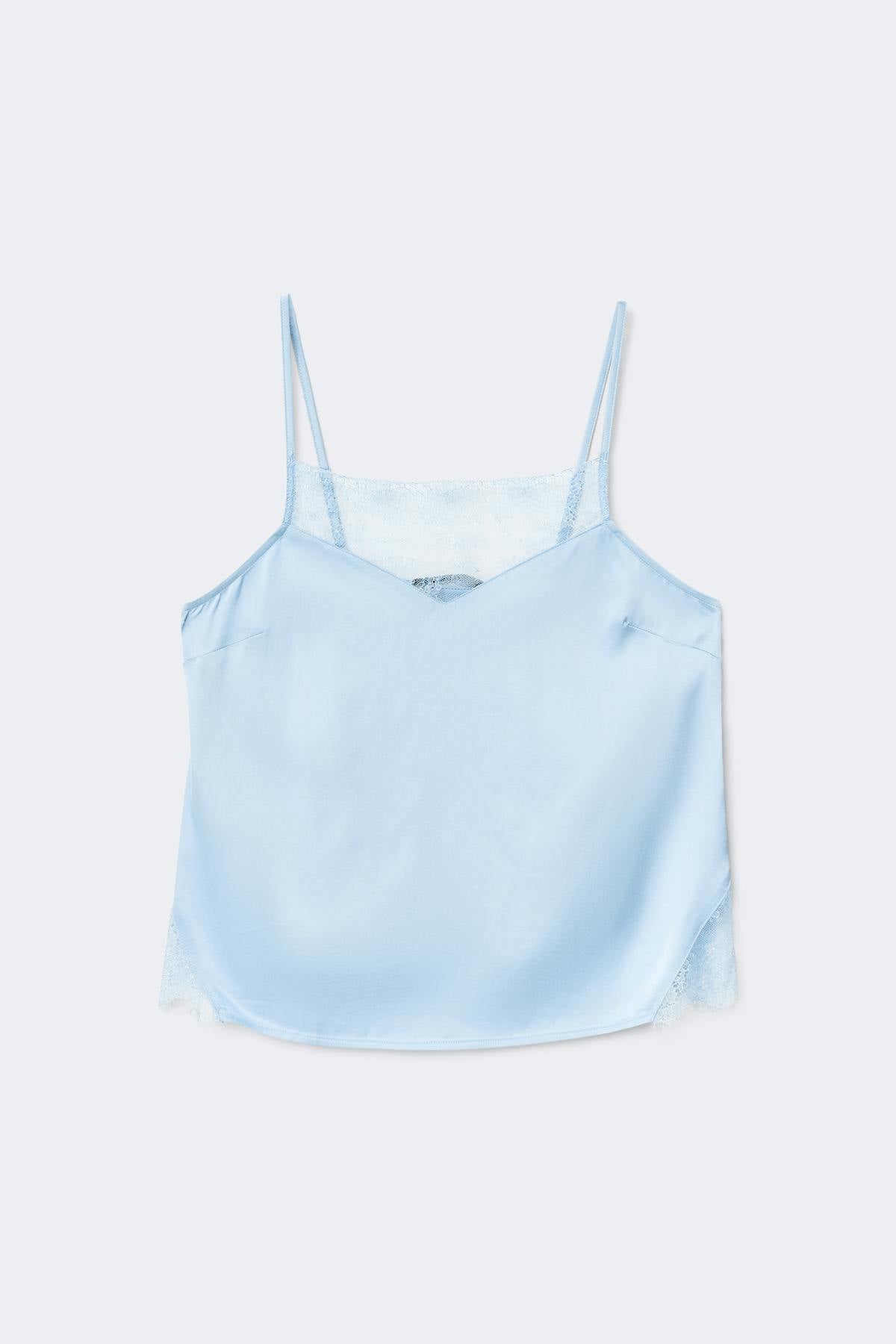 Satin loungewear singlet