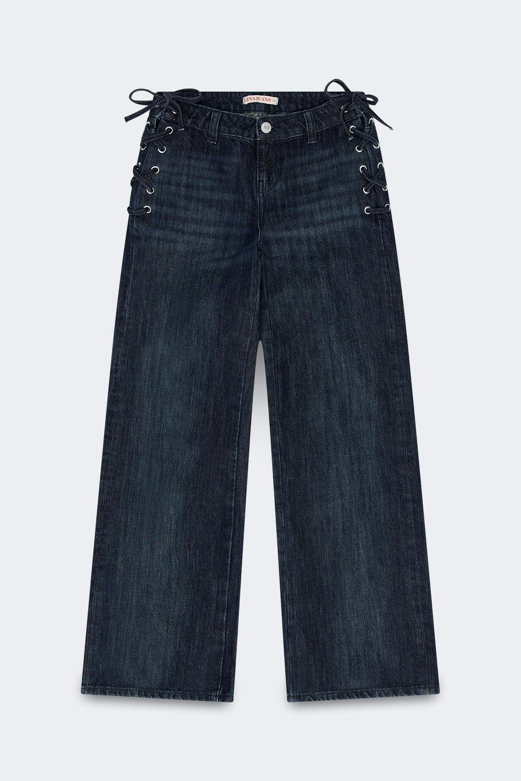 Tied up loose jeans