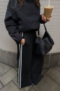Sporty wide trousers
