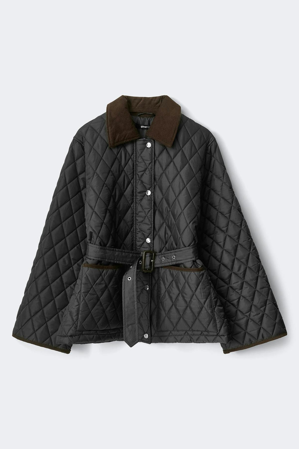 Quilted belted jacket