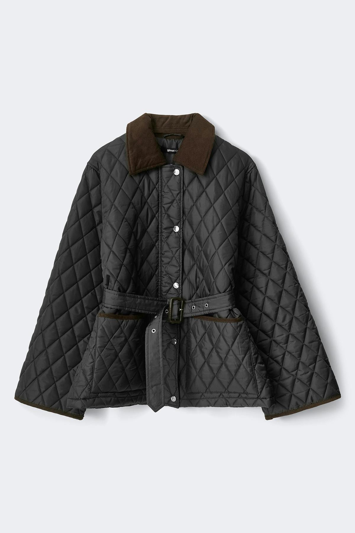 Quilted belted jacket