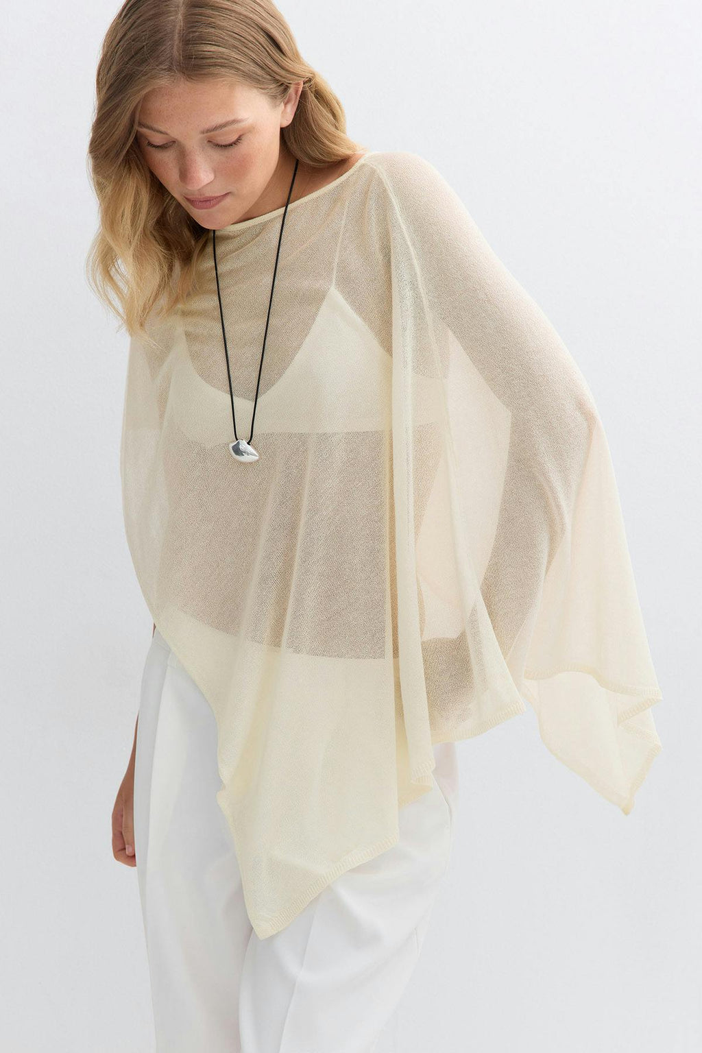 Knitted cape top