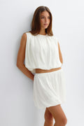 Bubble hem knitted skirt