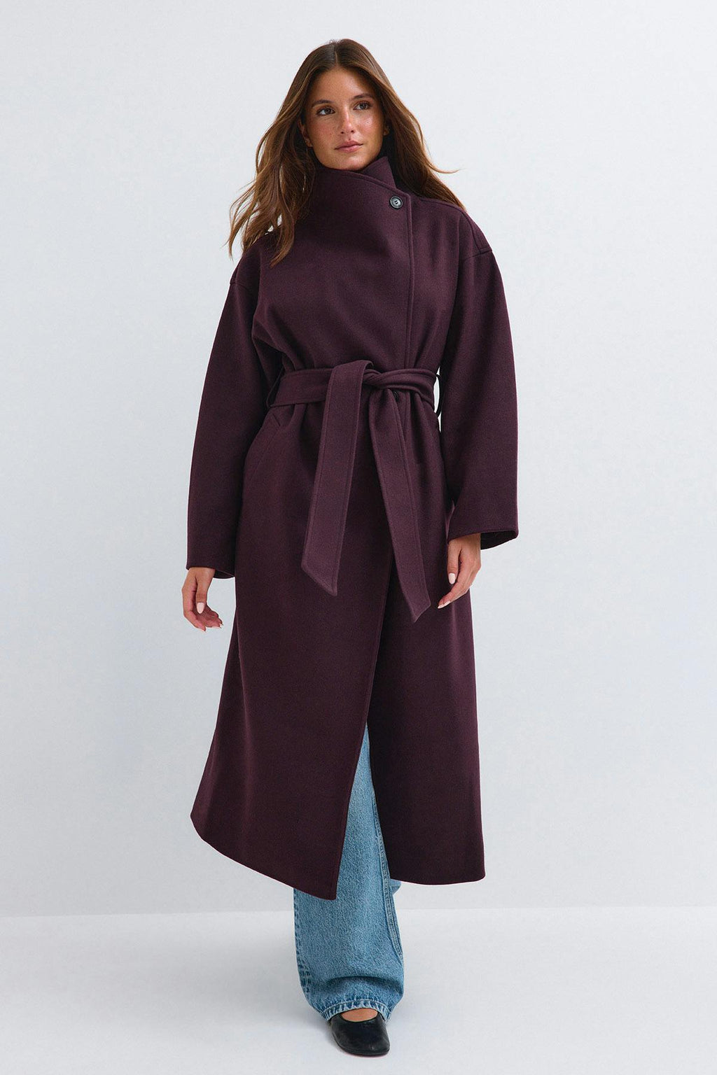 High neck coat