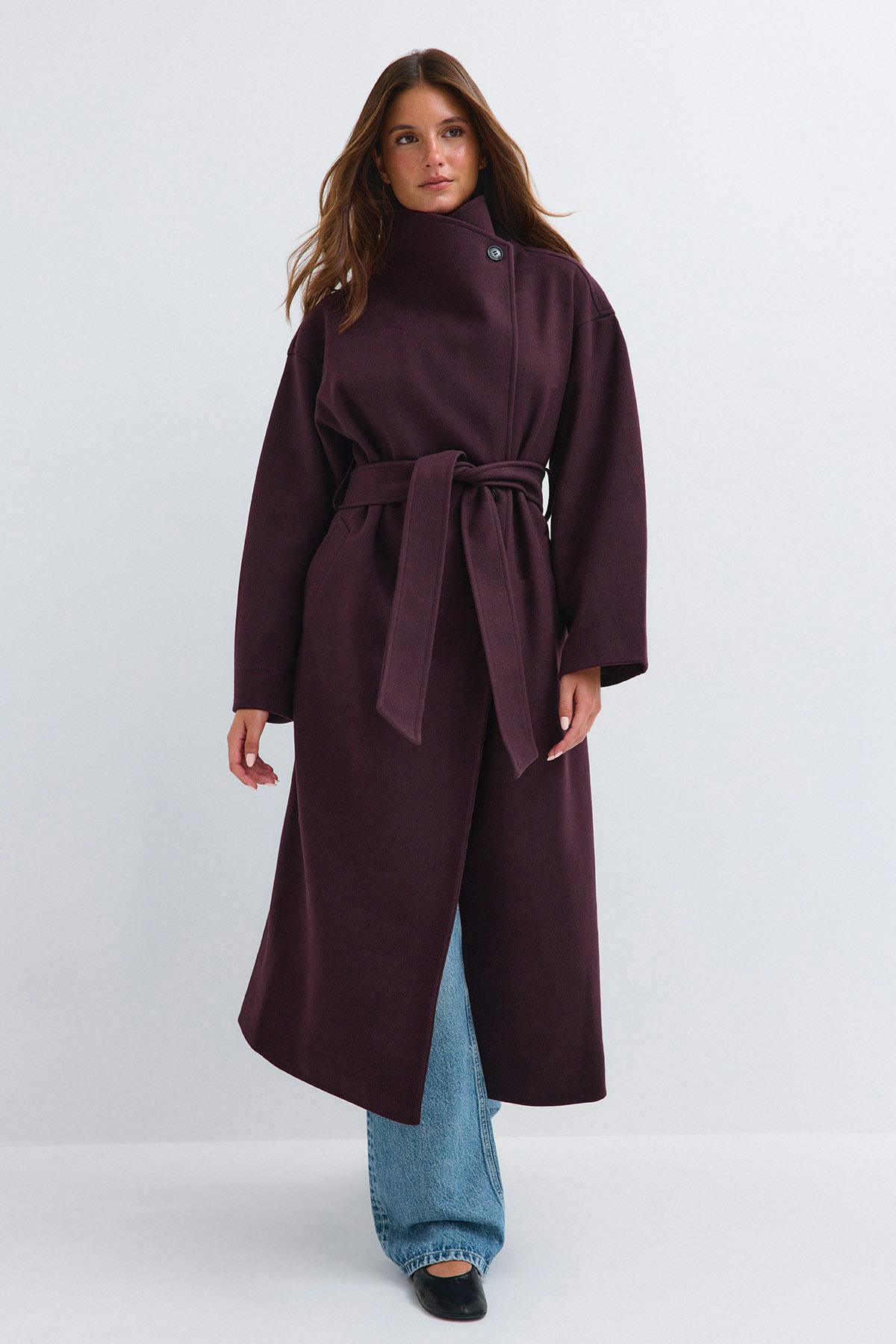 High neck coat