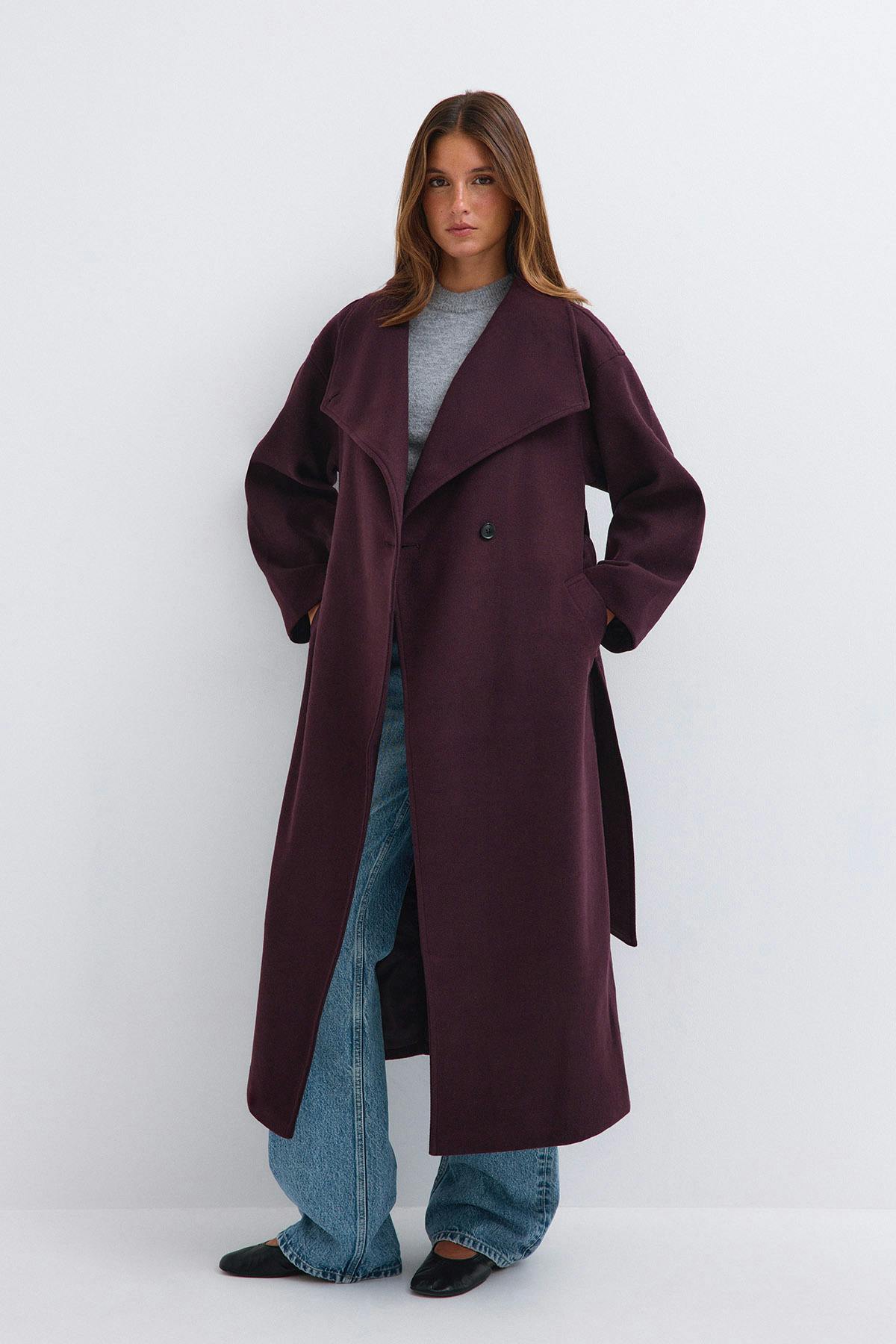 High neck coat