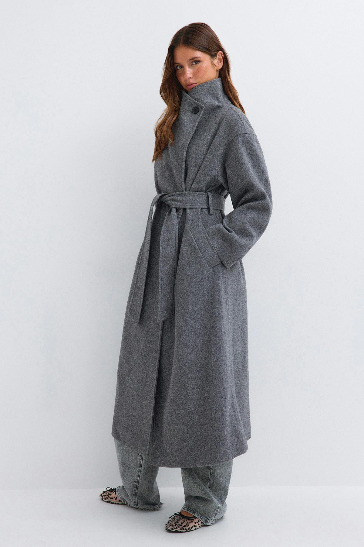 High neck coat