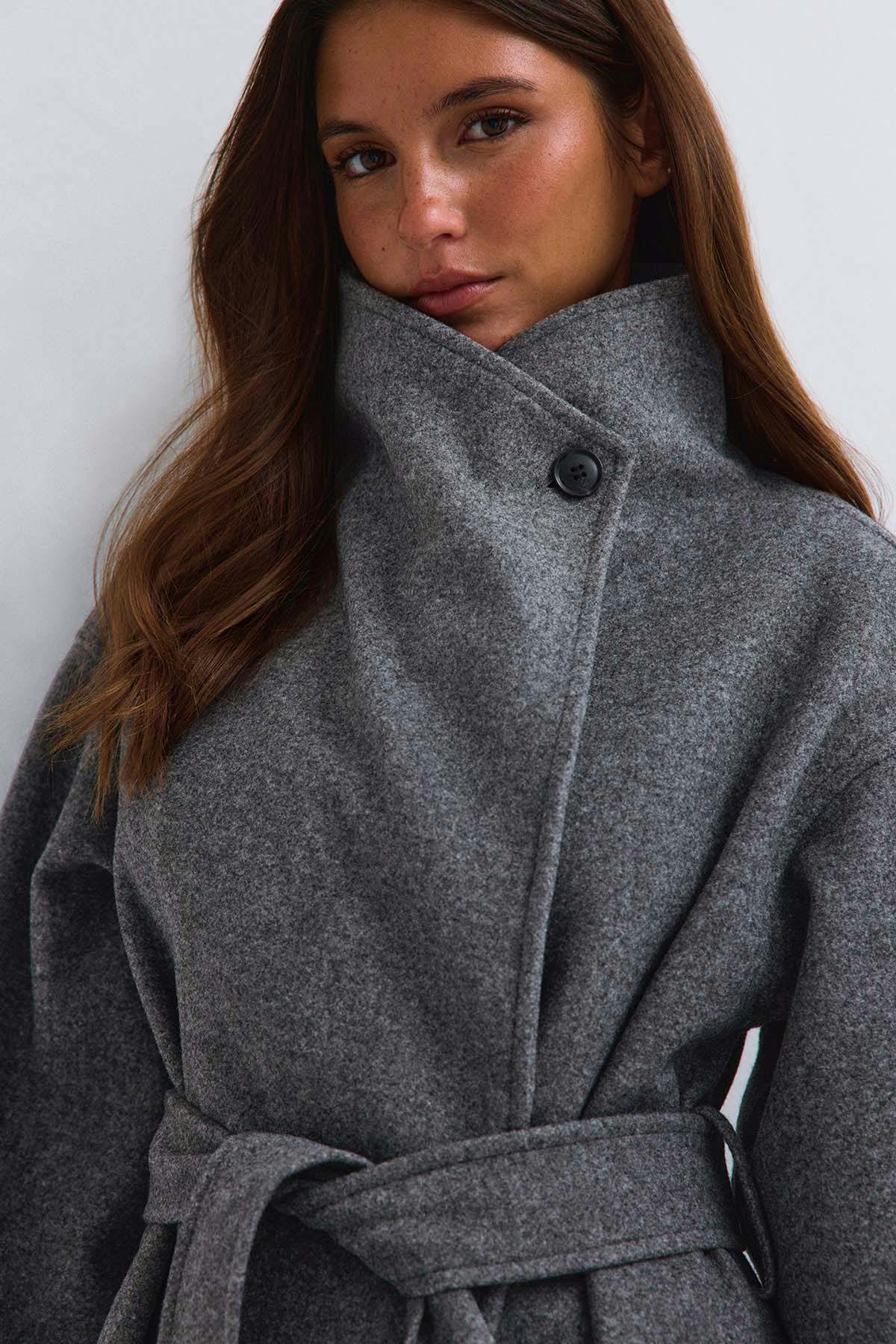 High neck coat
