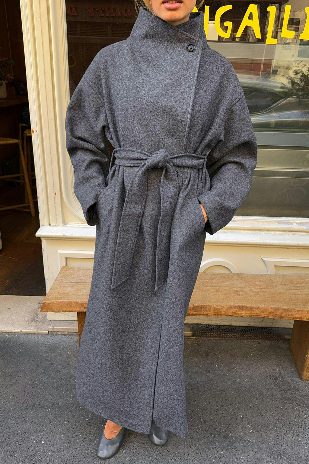 High neck coat