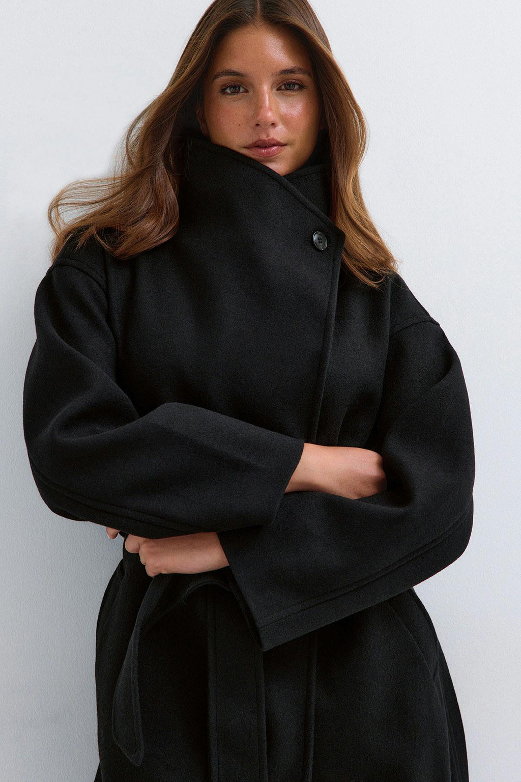 High neck coat