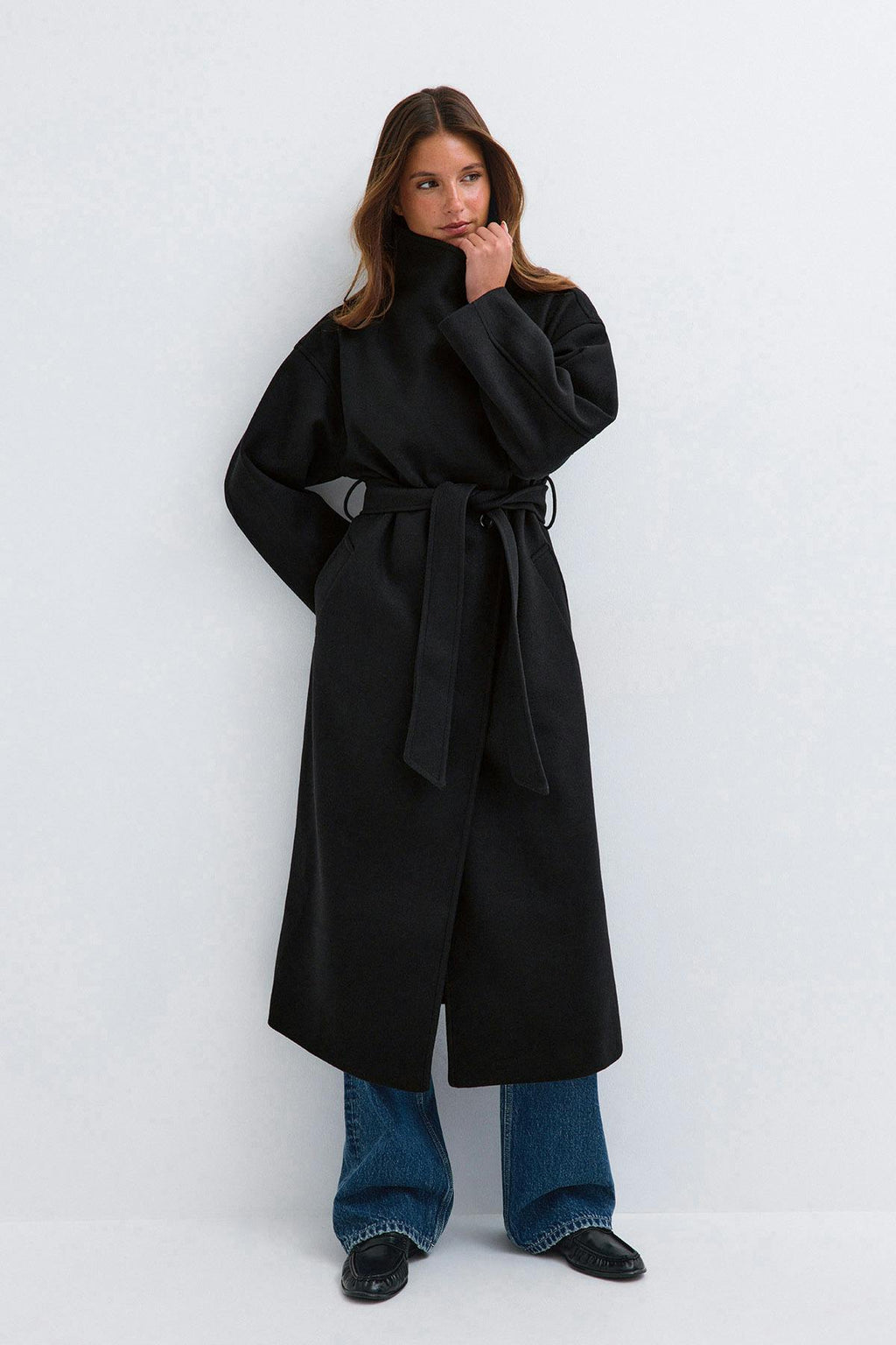 High neck coat
